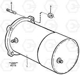 32328 Starter motor, mounting EW130C ?KERMAN ?KERMAN EW130C SER NO - 583, Volvo Construction Equipment