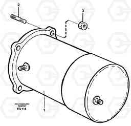 32328 Starter motor, mounting EW130C ?KERMAN ?KERMAN EW130C SER NO - 583, Volvo Construction Equipment