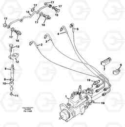 42138 Fuel lines, injectors EW130C ?KERMAN ?KERMAN EW130C SER NO - 583, Volvo Construction Equipment