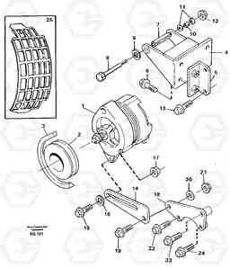 104064 Alternator, assembly EW130C ?KERMAN ?KERMAN EW130C SER NO - 583, Volvo Construction Equipment