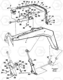 5673 Hydraulic system, backhoeboom 4.40 m EW130C ?KERMAN ?KERMAN EW130C SER NO - 583, Volvo Construction Equipment