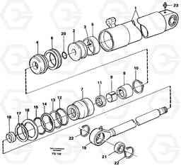 4415 Hydraulic cylinder, steering EW130C ?KERMAN ?KERMAN EW130C SER NO - 583, Volvo Construction Equipment