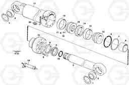 7679 Hydraulic cylinder, dozer blade EW130C ?KERMAN ?KERMAN EW130C SER NO - 583, Volvo Construction Equipment