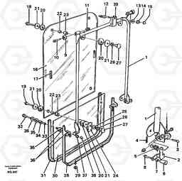 22231 Front window EW130C ?KERMAN ?KERMAN EW130C SER NO - 583, Volvo Construction Equipment