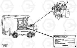 26710 Product identification plate EW130 ?KERMAN ?KERMAN EW130 SER NO - 447, Volvo Construction Equipment
