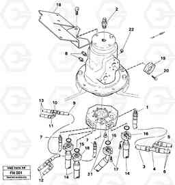 39086 Centre passage with hoses and fittings EC300 ?KERMAN ?KERMAN EC300, Volvo Construction Equipment