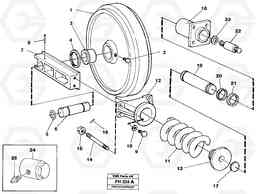 39087 Front idler with spring package and tension cylinder EC300 ?KERMAN ?KERMAN EC300, Volvo Construction Equipment