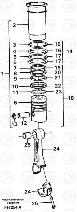 29330 Cylinder liner and piston EC300 ?KERMAN ?KERMAN EC300, Volvo Construction Equipment