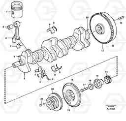 39119 Crankshaft and related parts EC200 ?KERMAN ?KERMAN EC200, Volvo Construction Equipment