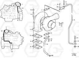 61857 Turbocharger with fitting parts EC200 ?KERMAN ?KERMAN EC200, Volvo Construction Equipment