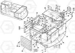 42890 Frame, engine cover rear EC200 ?KERMAN ?KERMAN EC200, Volvo Construction Equipment