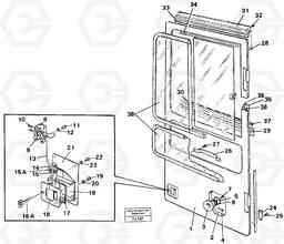 33867 Door, operator's cab EW200 SER NO 3175-, Volvo Construction Equipment