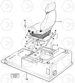 43076 Operator seat with fitting parts EC200 ?KERMAN ?KERMAN EC200, Volvo Construction Equipment