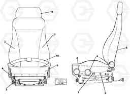 13853 Operator's seat Be-ge EC200 ?KERMAN ?KERMAN EC200, Volvo Construction Equipment