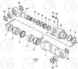 50145 Boom cylinder, monobloc boom EC200 ?KERMAN ?KERMAN EC200, Volvo Construction Equipment
