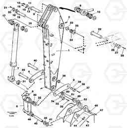 50149 Backhoe dipper arm 2.4m EC200 ?KERMAN ?KERMAN EC200, Volvo Construction Equipment