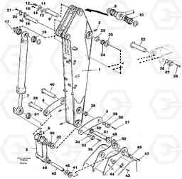 43611 Backhoe dipper arm 2.8m EC200 ?KERMAN ?KERMAN EC200, Volvo Construction Equipment