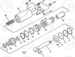 66233 Hydraulic cylinder, quick attachment EC200 ?KERMAN ?KERMAN EC200, Volvo Construction Equipment