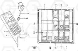 44303 Toggle switch panel EC200 ?KERMAN ?KERMAN EC200, Volvo Construction Equipment