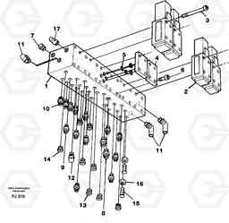 41973 Control valve block EC200 ?KERMAN ?KERMAN EC200, Volvo Construction Equipment