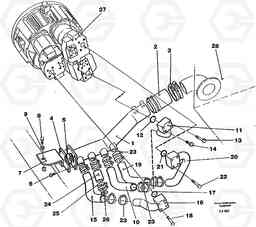 106003 Hydraulic system suction lines EC200 ?KERMAN ?KERMAN EC200, Volvo Construction Equipment