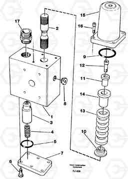 106701 Hose rupture valve, boom cylinder EC200 ?KERMAN ?KERMAN EC200, Volvo Construction Equipment