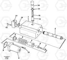 97968 Four-way valve EC200 ?KERMAN ?KERMAN EC200, Volvo Construction Equipment