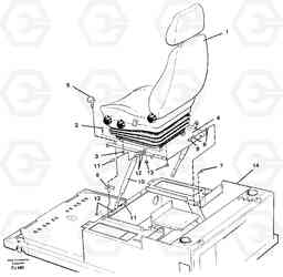 43079 Operator seat with fitting parts EC200 ?KERMAN ?KERMAN EC200, Volvo Construction Equipment