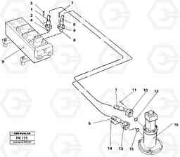 16555 Hydraulic system, transport in uppercarrige EW200 ?KERMAN ?KERMAN EW200, Volvo Construction Equipment