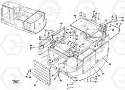 42518 Frame, engine cover rear EW200 ?KERMAN ?KERMAN EW200, Volvo Construction Equipment