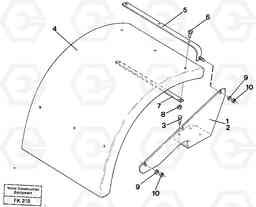 35408 Mud guards, front. EW200 ?KERMAN ?KERMAN EW200, Volvo Construction Equipment