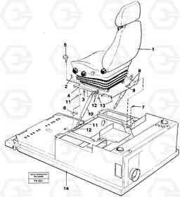 42523 Operator seat with fitting parts EW200 ?KERMAN ?KERMAN EW200, Volvo Construction Equipment