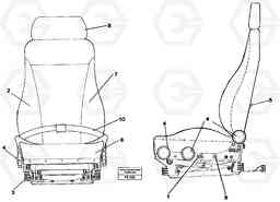 12815 Operator's seat Be-ge EW200 ?KERMAN ?KERMAN EW200, Volvo Construction Equipment