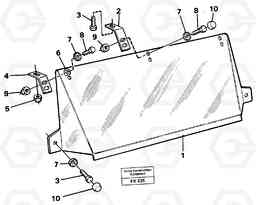 42538 Sun visor Outer EW200 ?KERMAN ?KERMAN EW200, Volvo Construction Equipment