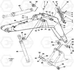 44704 Backhoe boom 4,65m EW200 ?KERMAN ?KERMAN EW200, Volvo Construction Equipment