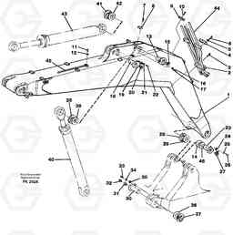 44705 Backhoe boom 5.20m EW200 ?KERMAN ?KERMAN EW200, Volvo Construction Equipment