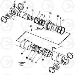 44713 Boom cylinder, adjustable boom EW200 ?KERMAN ?KERMAN EW200, Volvo Construction Equipment