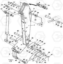 45404 Backhoe dipper arm 2.4m EW200 ?KERMAN ?KERMAN EW200, Volvo Construction Equipment