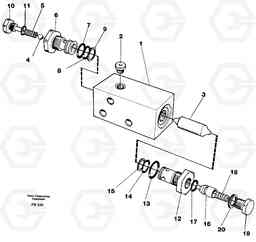 14496 Hydraulic lock, dozer blade-stabilisor EW200 ?KERMAN ?KERMAN EW200, Volvo Construction Equipment