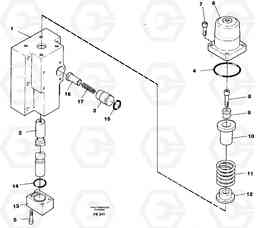 105367 Four-way valve, bucket primary EW200 ?KERMAN ?KERMAN EW200, Volvo Construction Equipment