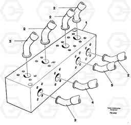 20612 Connection block with hoses EW200 ?KERMAN ?KERMAN EW200, Volvo Construction Equipment