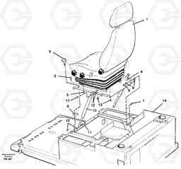 42524 Operator seat with fitting parts EW200 ?KERMAN ?KERMAN EW200, Volvo Construction Equipment