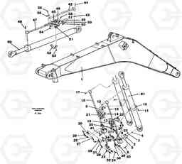 24173 Cylinder hydraulics, backhoe boom 6.65m EC450 ?KERMAN ?KERMAN EC450 SER NO - 1781, Volvo Construction Equipment