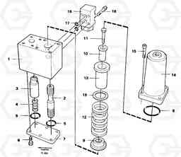 99157 Hose rupture valve, boom cylinder EC450 ?KERMAN ?KERMAN EC450 SER NO - 1781, Volvo Construction Equipment