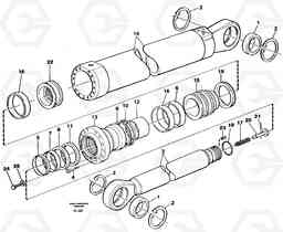 33942 Dipper cylinder, backhoe equipment EC450 ?KERMAN ?KERMAN EC450 SER NO - 1781, Volvo Construction Equipment