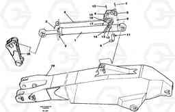 33687 Cylinder hydraulics, dipper arm 2.5m 3.5m EC450 ?KERMAN ?KERMAN EC450 SER NO - 1781, Volvo Construction Equipment