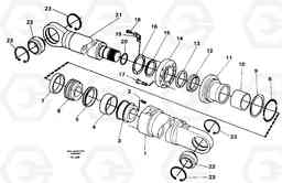 34899 Crane beam cylinder, material handle equipment EC450 ?KERMAN ?KERMAN EC450 SER NO - 1781, Volvo Construction Equipment