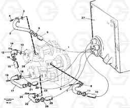 27804 Hydraulic system suction lines EC650 ?KERMAN ?KERMAN EC650 SER NO - 538, Volvo Construction Equipment