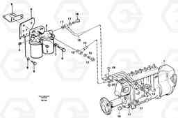 34210 Fuel pipes: Injection pump - - fuel filter EC650 ?KERMAN ?KERMAN EC650 SER NO - 538, Volvo Construction Equipment