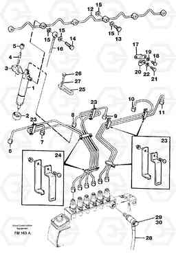 80062 Fuel pipes: injector EC650 ?KERMAN ?KERMAN EC650 SER NO - 538, Volvo Construction Equipment